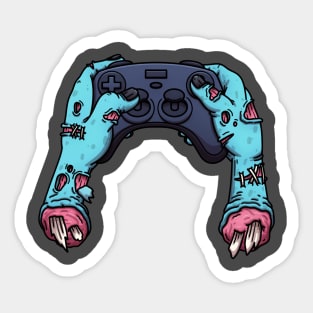Zombie Hands Holding Video Game Controller Sticker